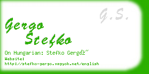 gergo stefko business card